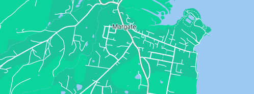 Map showing the location of Norton Olympia Waxes in Margate, TAS 7054