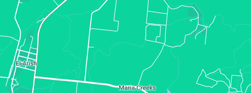 Map showing the location of Mission Beach Prawn Farm in Maria Creeks, QLD 4855