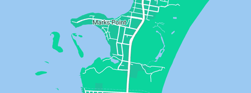 Map showing the location of Bloomtools Newcastle in Marks Point, NSW 2280
