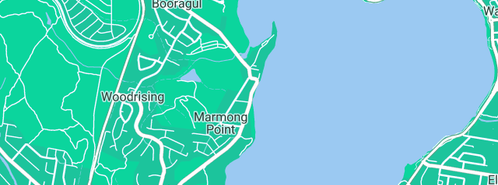 Map showing the location of Endeavour Marine in Marmong Point, NSW 2284