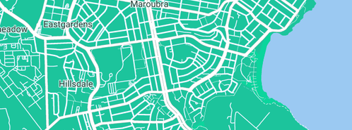 Map showing the location of Dr Nadia Tejani Endocrinologist Sydney in Maroubra, NSW 2035