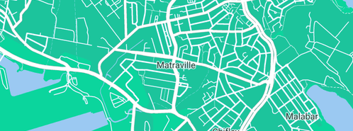 Map showing the location of Green Turners in Matraville, NSW 2036