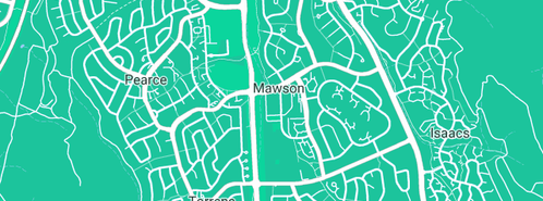 Map showing the location of Admin Assist Direct in Mawson, ACT 2607