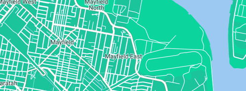 Map showing the location of Rain Haven Water Systems in Mayfield East, NSW 2304