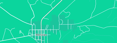 Map showing the location of Menzies Aboriginal Corporation in Menzies, WA 6436