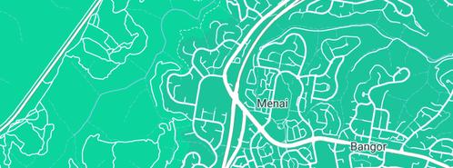 Map showing the location of The Canine College in Menai, NSW 2234