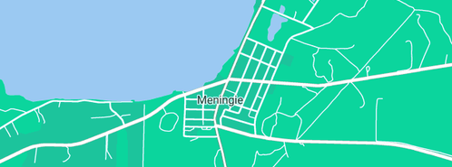 Map showing the location of Meningie School Community Library in Meningie, SA 5264