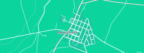 Map showing the location of Meekatharra Caravan Park & Accommodation Centre in Meekatharra, WA 6642