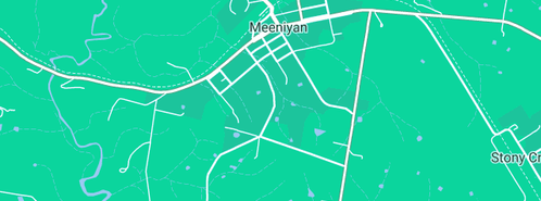 Map showing the location of Meeniyan Art Gallery in Meeniyan, VIC 3956