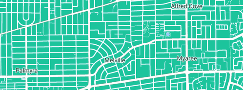 Map showing the location of TV Antennas Fremantle in Melville, WA 6156