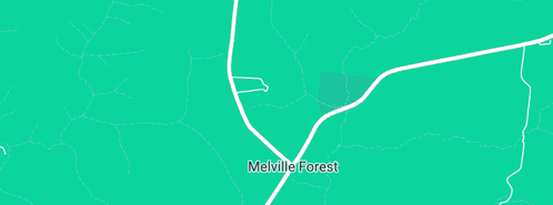Map showing the location of Elfinvale Stud Kelpies in Melville Forest, VIC 3315