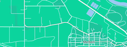 Map showing the location of Merbein Sawmills Pty. Ltd. in Merbein, VIC 3505