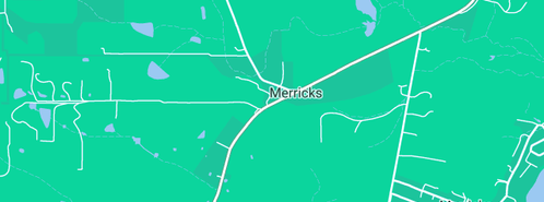 Map showing the location of Merricks Estate in Merricks, VIC 3916