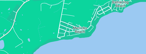 Map showing the location of Merricks Surf Cottage in Merricks Beach, VIC 3926