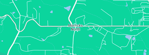 Map showing the location of Box Stallion Wines in Merricks North, VIC 3926