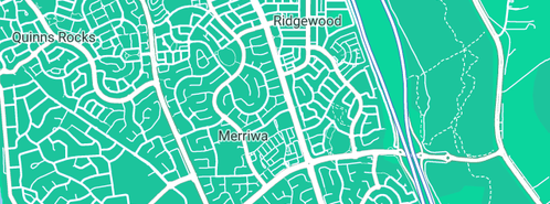 Map showing the location of Platinum Tile & Grout Perth Metro in Merriwa, WA 6030