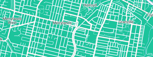 Map showing the location of Merrylands Auto Radiator Service in Merrylands, NSW 2160