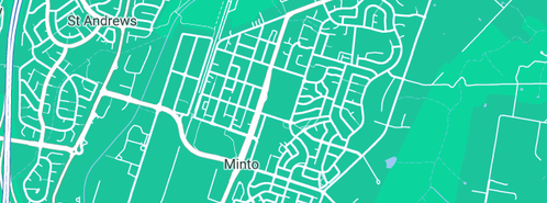 Map showing the location of Heritage naturist club in Minto, NSW 2566