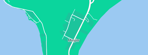 Map showing the location of Printing Ideas in Minyirr, WA 6725