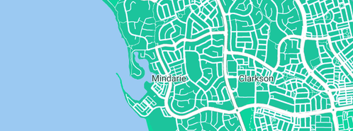 Map showing the location of Sunset Charters in Mindarie, WA 6030