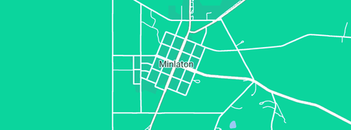Map showing the location of Minlaton Community Library in Minlaton, SA 5575