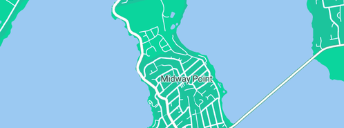 Map showing the location of Intrigue Builders in Midway Point, TAS 7171