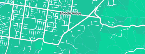 Map showing the location of Lourdes Aged Care in Middle Ridge, QLD 4350