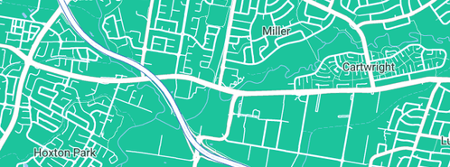 Map showing the location of Precinct ATM Miller Shp Ctr in Miller, NSW 2168
