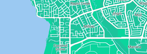 Map showing the location of RA SANGER ACCOUNTANTS in Millner, NT 810