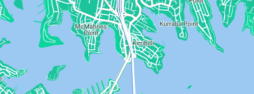 Map showing the location of Garrisons in Milsons Point, NSW 2061