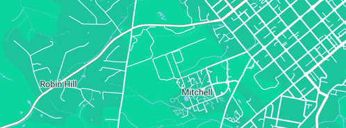 Map showing the location of CSU Student Administration in Mitchell, NSW 2795