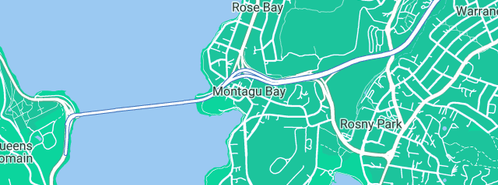 Map showing the location of Nevolu - Professional Web design & development in Montagu Bay, TAS 7018