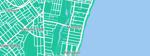 Map showing the location of Graphics Australia in Monterey, NSW 2217