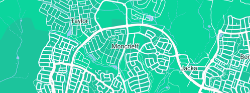 Map showing the location of Tsubaki in Moncrieff, ACT 2914
