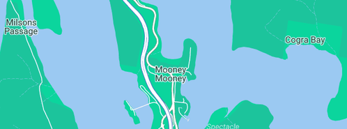 Map showing the location of MOONEY OYSTERS PTY LTD in Mooney Mooney, NSW 2083