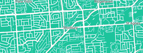 Map showing the location of Gas Works Modbury in Modbury, SA 5092