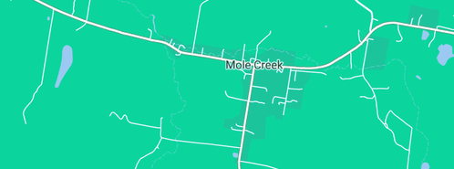 Map showing the location of Springfield Deer Farm in Mole Creek, TAS 7304