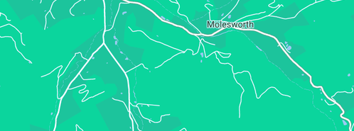 Map showing the location of Molesworth Primary School in Molesworth, TAS 7140