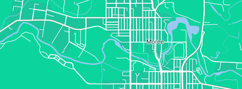 Map showing the location of Moree Panel Works in Moree, NSW 2400