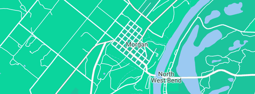 Map showing the location of Morgan Waterfront Marina in Morgan, SA 5320