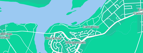 Map showing the location of Dunning's Carnarvon in Morgantown, WA 6701