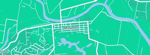 Map showing the location of Lincoln Greedy Building in Morpeth, NSW 2321