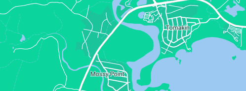 Map showing the location of NOTT A M in Mossy Point, NSW 2537