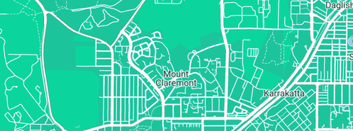 Map showing the location of Mount Claremont Village in Mount Claremont, WA 6010