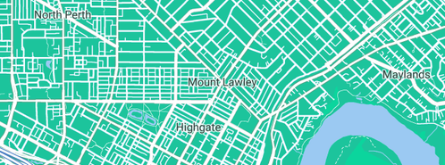 Map showing the location of About Face Marketing in Mount Lawley, WA 6050