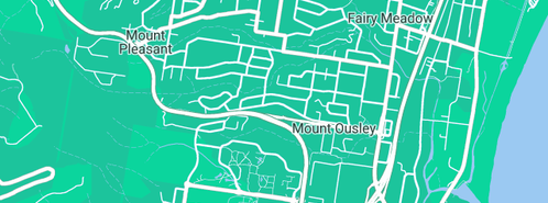 Map showing the location of Weed Man in Mount Ousley, NSW 2519