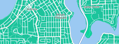 Map showing the location of Landscaping Mount Pleasant in Mount Pleasant, WA 6153