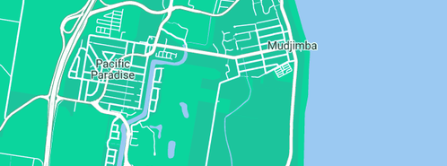 Map showing the location of Puppy Pawfection in Mudjimba, QLD 4564