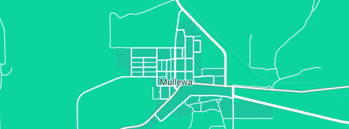 Map showing the location of Mullewa Public Library in Mullewa, WA 6630