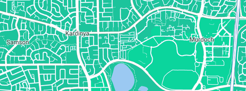 Map showing the location of Villa 250 in Murdoch, WA 6150